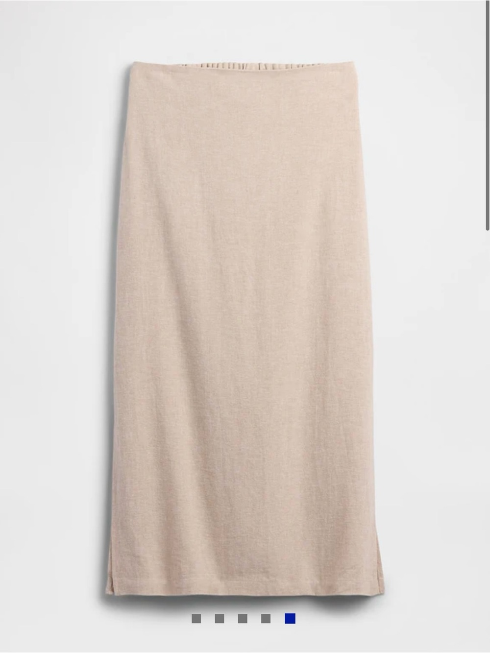 Gap Factory Linen-Blend Maxi Slip Skirt Flax XL